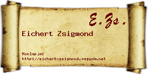 Eichert Zsigmond névjegykártya