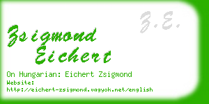 zsigmond eichert business card